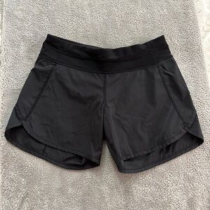 Ivivva Black Athletic Shorts with Curved Hem